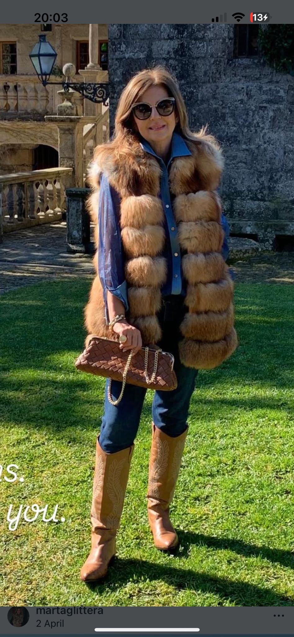 Look de Marta — chaleco de pelo